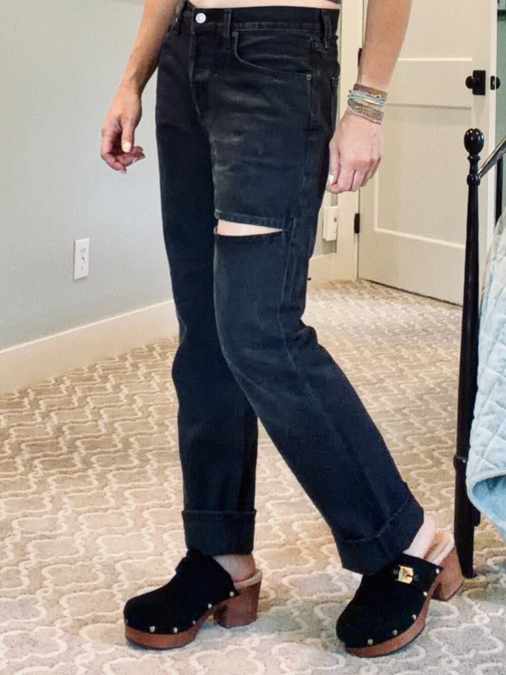 Agolde Lana black slice jeans